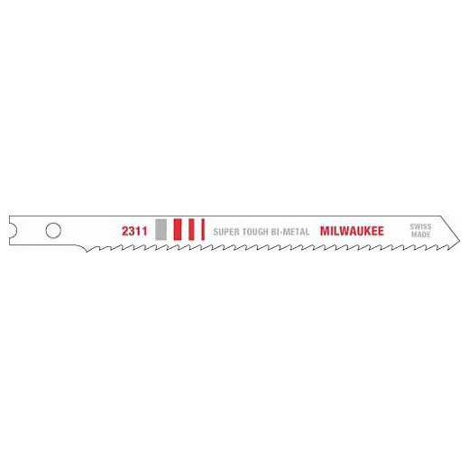 Jig Saw Blade, 4 in L x 9/32 in W, 10 TPI, Bi-Metal Cutting Edge, Bi-Metal Body