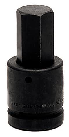 Tournevis à douille hexagonale standard SAE 1" à entraînement de 1"