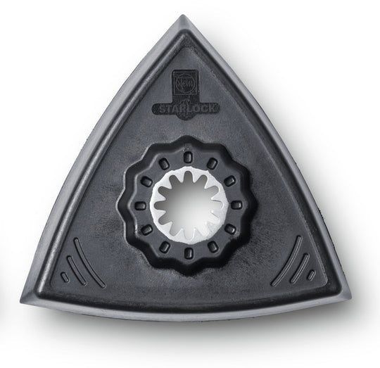 Triangular Backing Pad Set, Unperforated, 3-1/8", Starlock, 2/pk