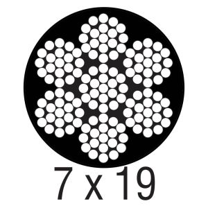 Coated 1/8-3/16 7X19G PVC Black