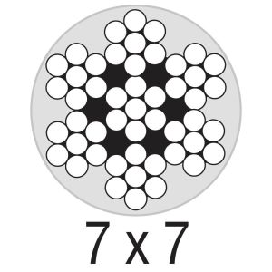 Cable Steel Coating 3/32" x 1/8" x 250'