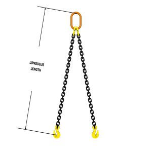 Chain Sling Grade 80 Dog 3/8" x 8'