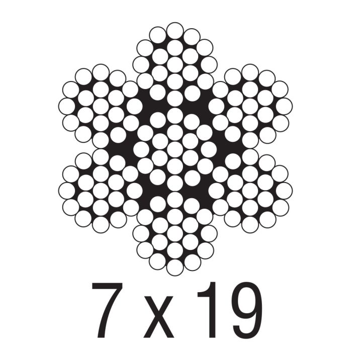 Cable 3/16" SS316
