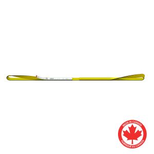Yellow Polyester Sling T3 4 Ply 1" x 2'