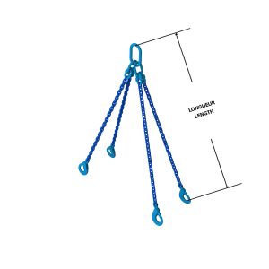 Chain Sling Grade 100 QOS 1/2" x 8'