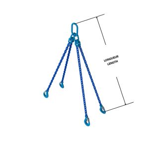 Chain sling grade 100 adjustable 1/2in by 10ft