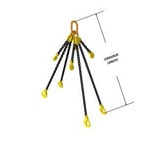 Chain sling grade 80 adjustable 3/4in by 12ft S317