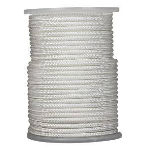Nylon braided rope double white 1/2in by 400ft