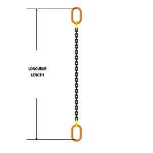 Chain Sling Grade 80 SGS 9/32 Inch x 4 Feet
