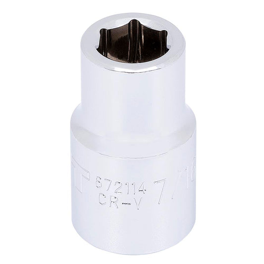 JET 1/2" DR x 7/16" Regular Chrome Socket - 6 Point