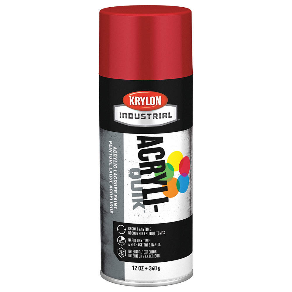 Krylon Industrial Acrylic Lacquer Gloss Banner Red 12 Oz
