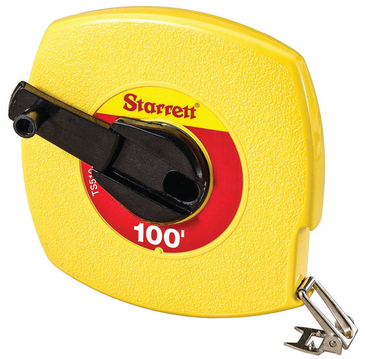 Ruban en acier anglais Starrett 3/8" x 100' gradué en 1/8"