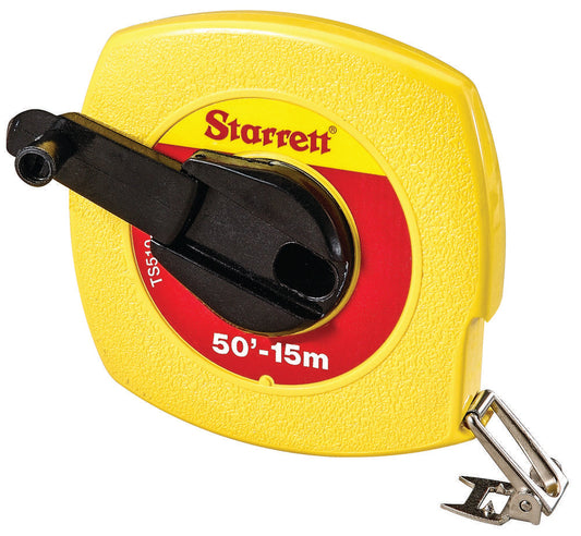 Ruban à mesurer Starrett 3/8" x 50' (15 m) long, gradué en millimètres, anglais/métrique, 1/8"