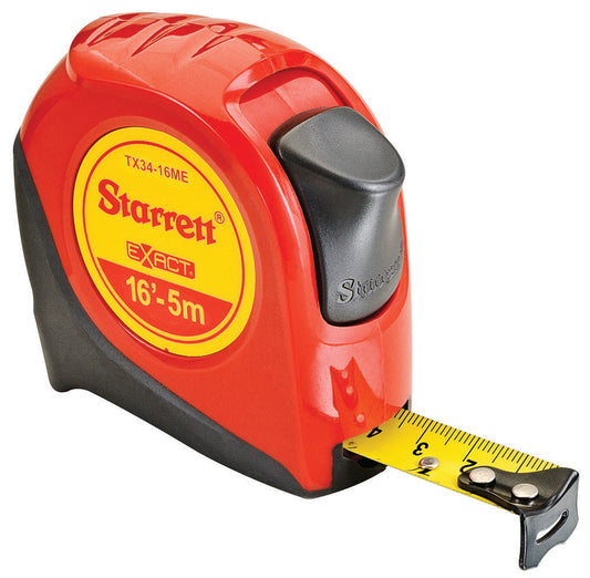 Exact 3/4'' x 16' (5m) English/Metric Pocket Tape Graduated in 1/16'' Millimeters