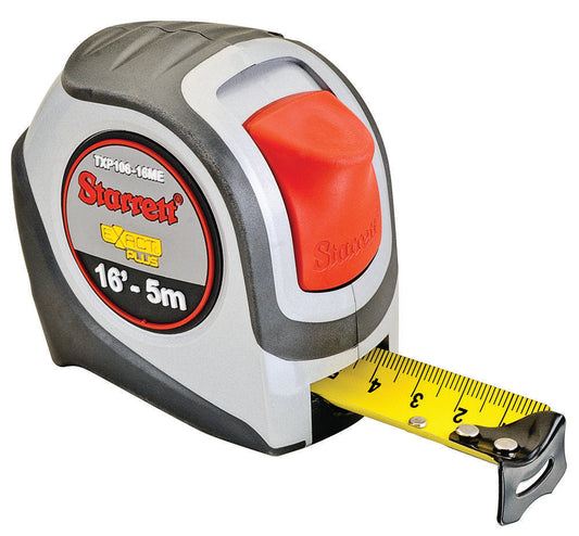 Ruban de poche Exact Plus 1,06'' x 16' (5 m) anglais/métrique gradué en millimètres 1/16''