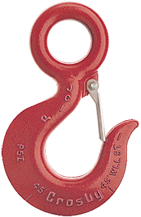 Crosby® L-320C Eye Hook With Latch, Alloy Steel, S, 40T