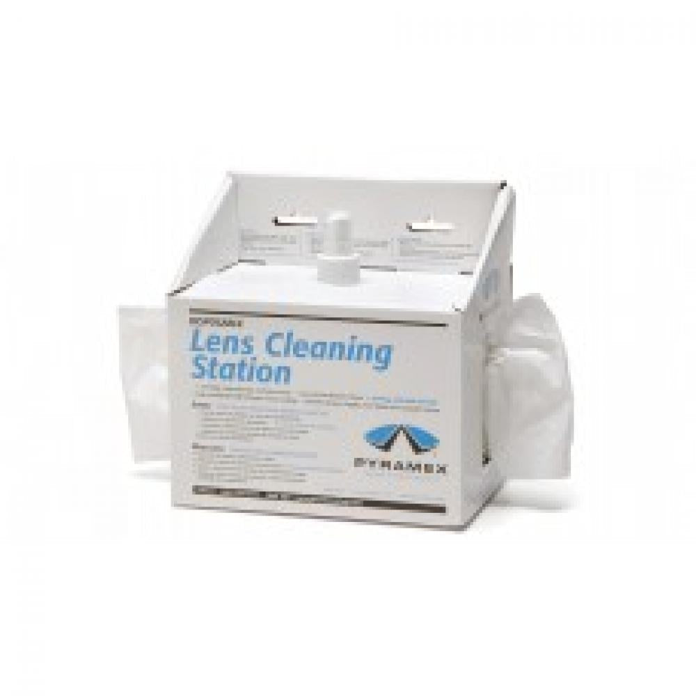 Nettoyant pour lentilles - Station de nettoyage pour lentilles avec solution de nettoyage de 237 ml/600 mouchoirs