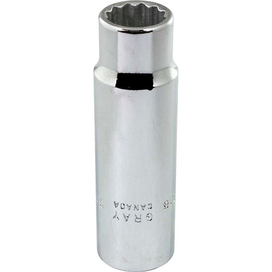 Douille profonde 1/2" - 9/16" hexagonale, 12 pans