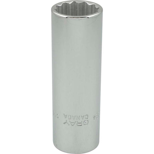Douille profonde 1/2" - 3/4" Hex, 12 pans