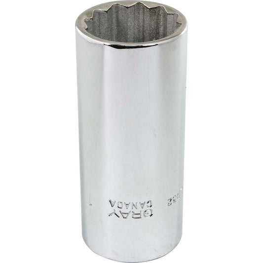Douille profonde 1/2" - 1" Hex, 12 pans