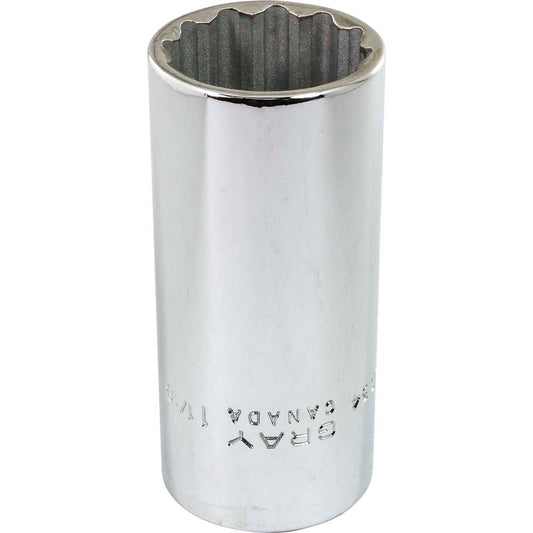 Socket - Deep, 1/2" Drive, 1-1/16" Hex, 12-Point