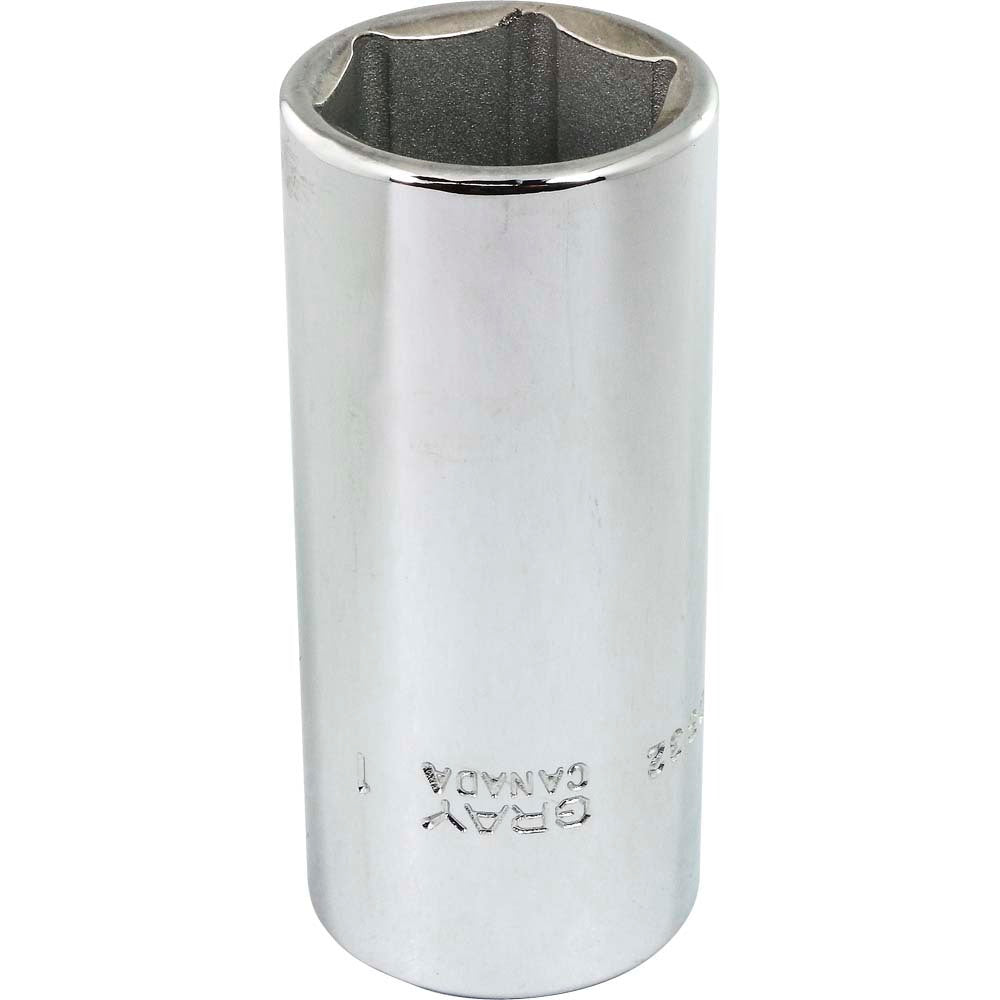 Socket - Deep, 1/2" Drive, 1" Hex, 6-Point