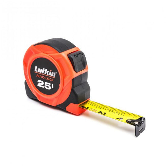 Le ruban à mesurer à verrouillage automatique Crescent L700 est doté d'un boîtier durable et très visible. Sa lame mate est graduée en seizièmes pour les douze premiers pouces. La lame à verrouillage automatique reste en position verrouillée lorsqu'e