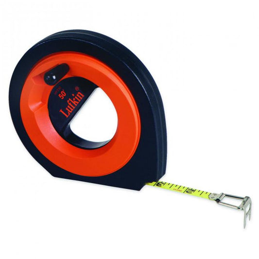Le ruban long en acier Crescent SpeedWinder possède une lame 60 % plus épaisse que le ruban standard. Son boîtier à fort impact se rembobine 4 fois plus vite que les modèles conventionnels. L'ouverture centrale des bobines et le pliage des crochets d
