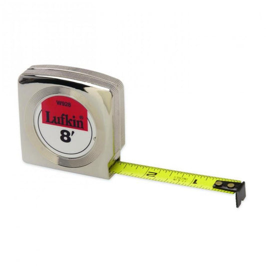 Les mètres rubans de la série Crescent Lufkin® Mezurall sont conçus dans un souci de durabilité et de confort. Dotés d'un boîtier chromé compact et robuste, ces mètres rubans se glissent facilement dans les poches ou les sacs de voyage.
