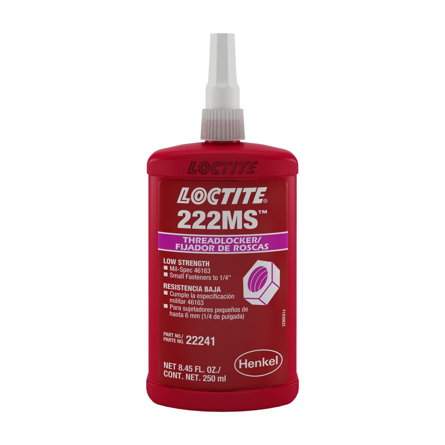 LOCTITE® 222MS, Threadlocker for Small Fasteners, 250 ml Bottle – JRV