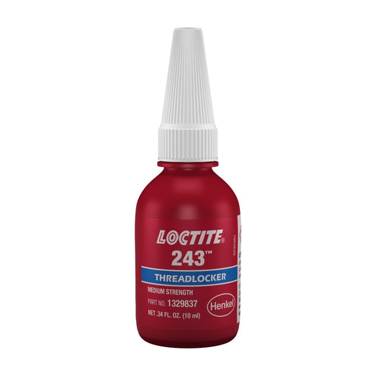 LOCTITE® 243, Blue, Medium Strength Threadlocking Adhesive, 10 ml Bottle
