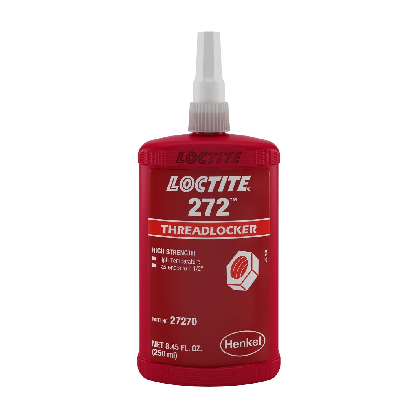 LOCTITE® 272, High Strength, Medium Viscosity, Red, Methacrylate-Based Threadlocking Adhesive, 250 ml Bottle
