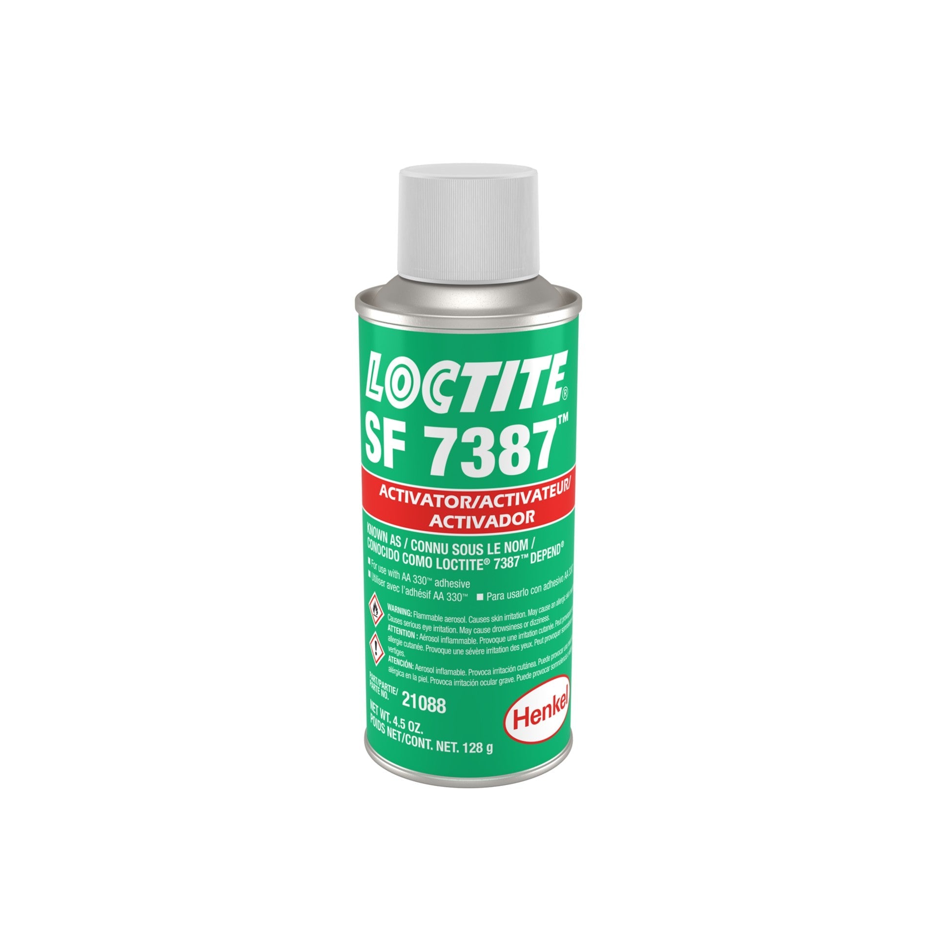 LOCTITE® SF 7387, activateur de dihydropyridine substituée avec n-heptane et isopropanol, aérosol de 4,50 oz