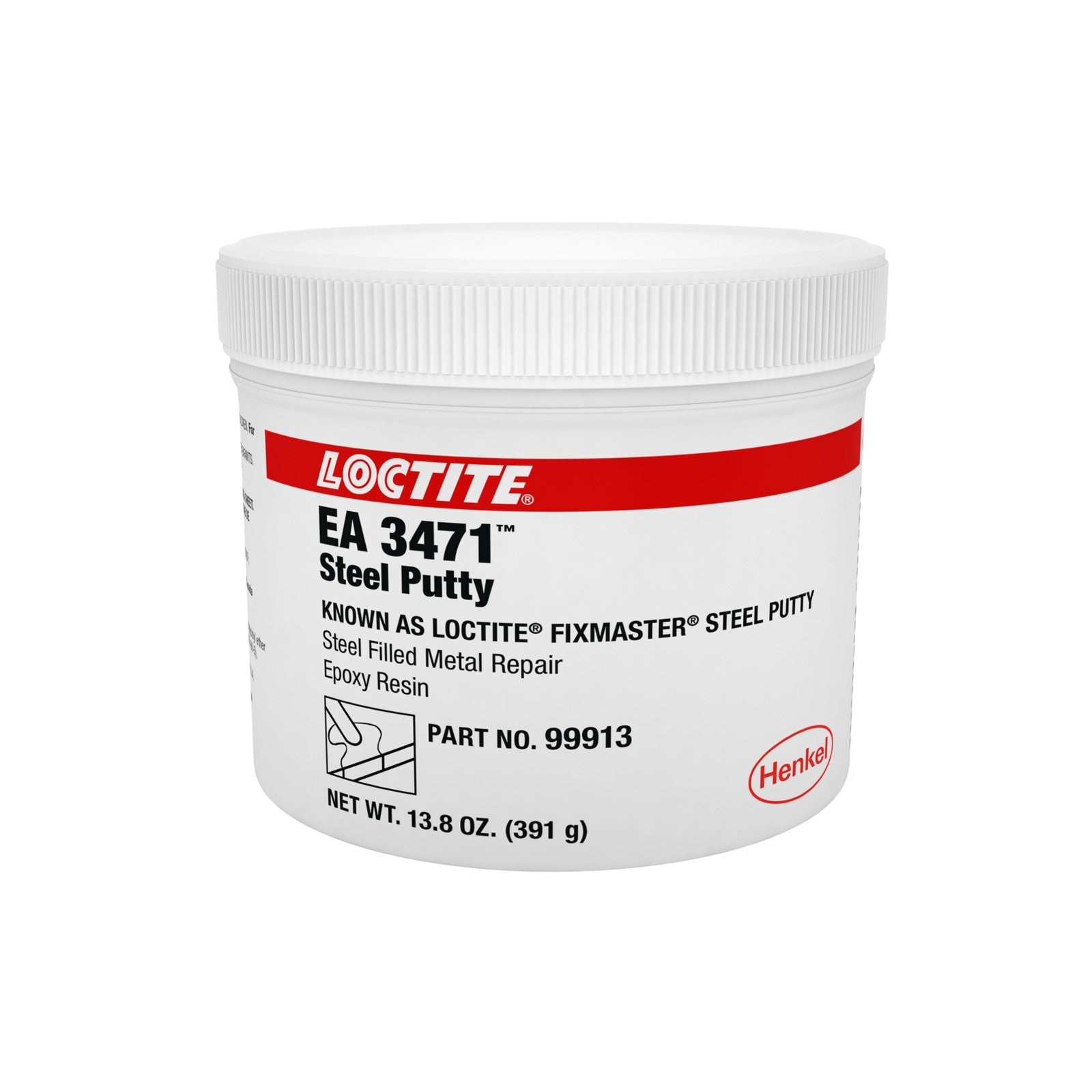 LOCTITE® EA 3471, 2-Part, Grey, Non-Sagging, Steel Reinforced Epoxy Re ...