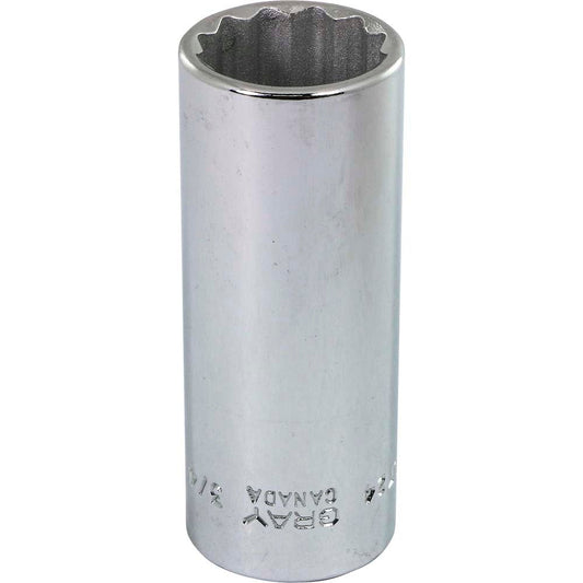 Socket - Deep, 3/8" Drive, 3/4" Hex, 12-Point