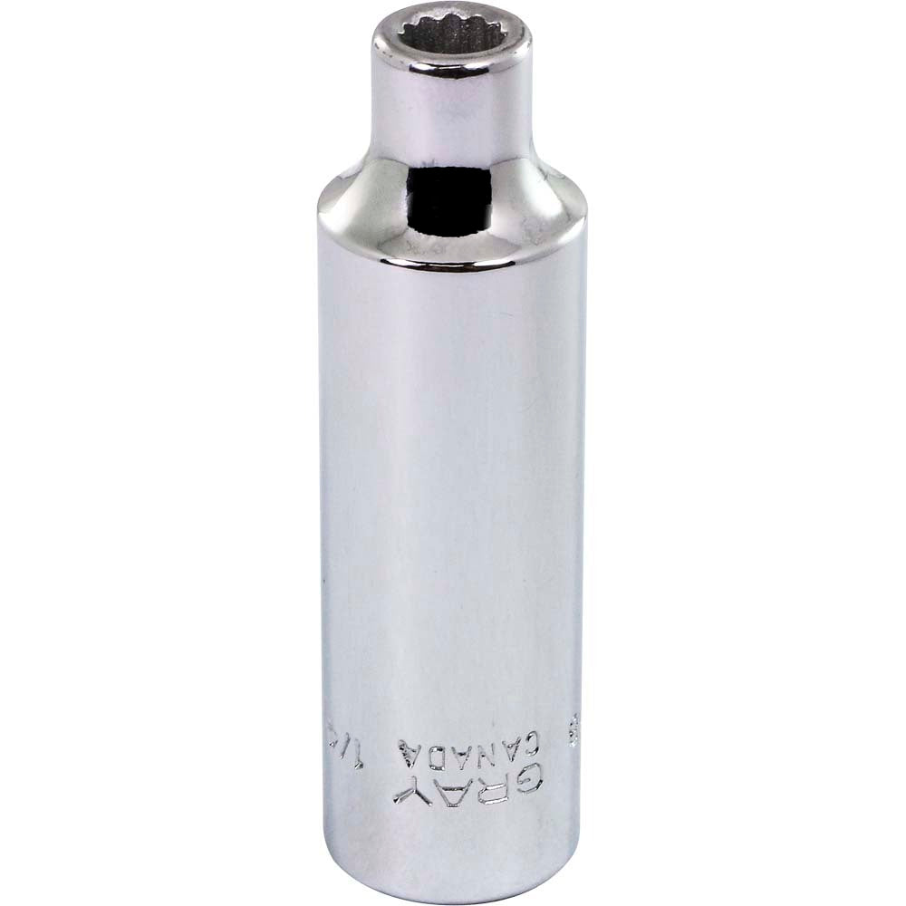 Socket - Deep, 3/8" Drive, 1/4" Hex, 12-Point