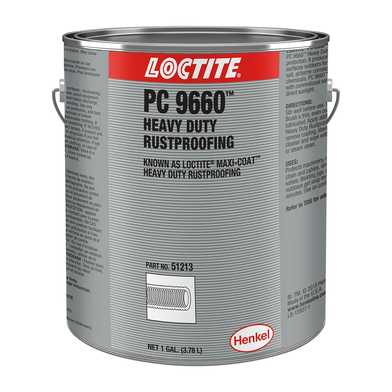 LOCTITE® PC 9660, Dark Brown, Petroleum Solvent-Based Coating, 1 gal Can