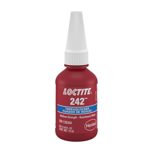 LOCTITE® 242, Medium Strength, Medium Viscosity Thixotropic Threadlocking Adhesive, 10 ml Bottle