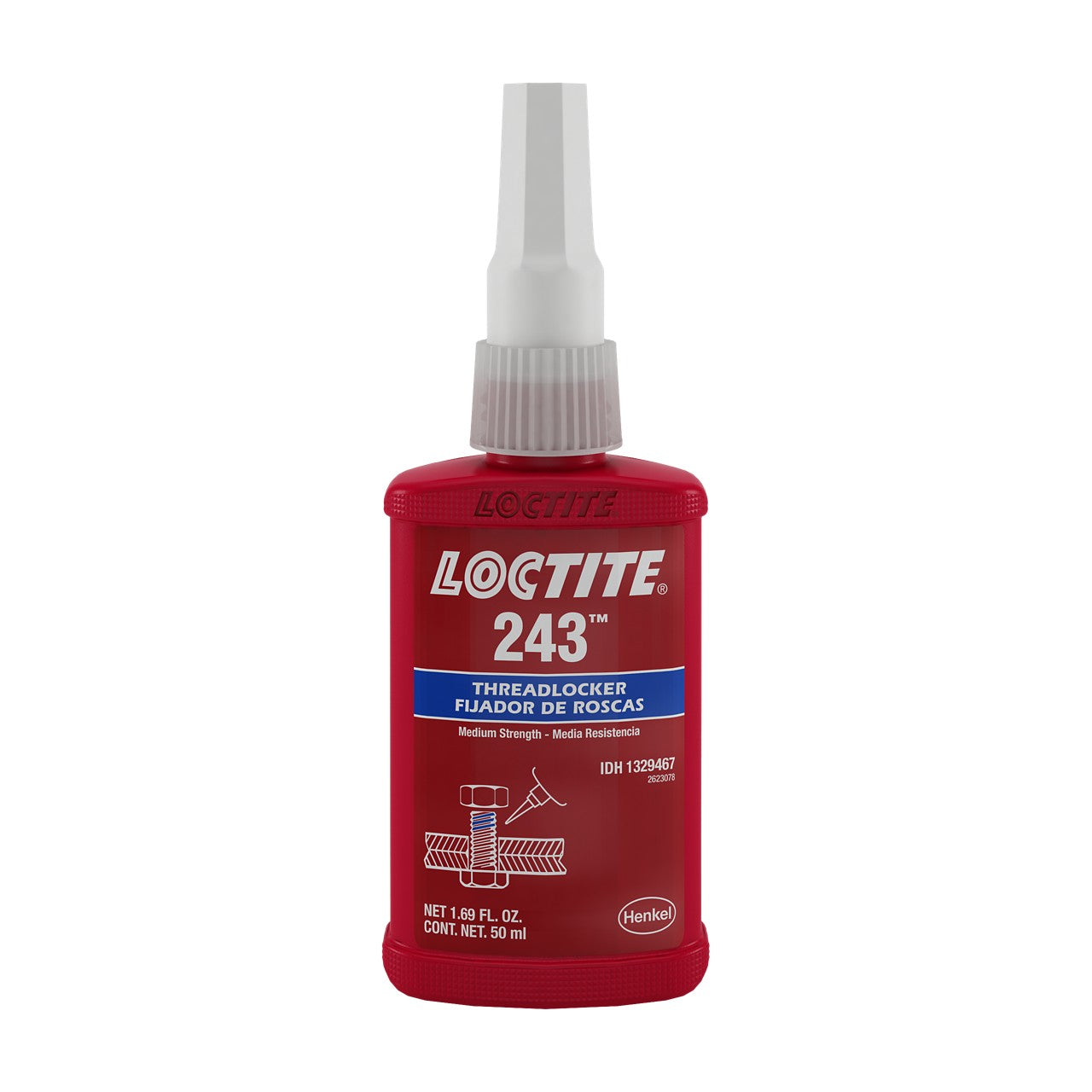LOCTITE® 243, Blue, Medium Strength Threadlocking Adhesive, 50 ml Bottle