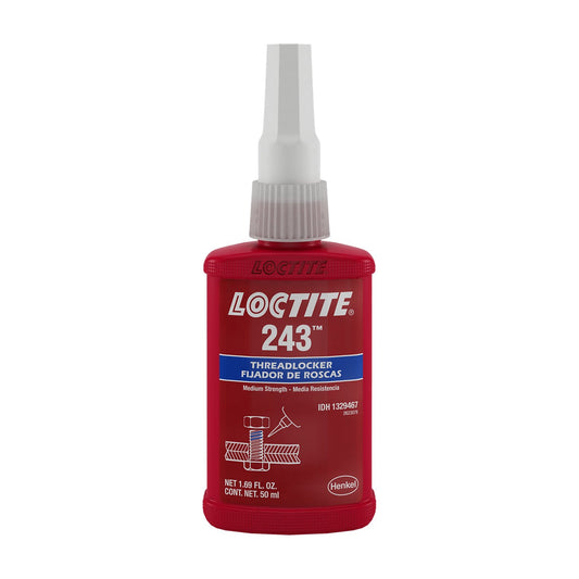 LOCTITE® 243, Blue, Medium Strength Threadlocking Adhesive, 50 ml Bottle
