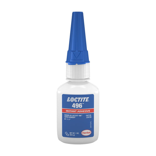 LOCTITE® 496, Low Viscosity Instant Adhesive for Bonding Metal, 1 oz Bottle
