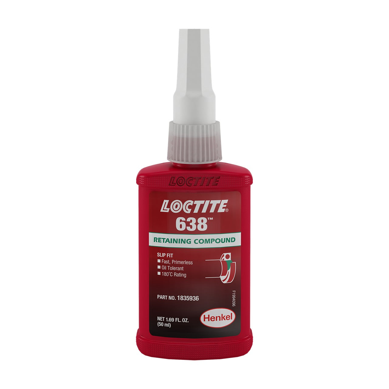 LOCTITE® 638, composé de fixation à usage général, haute résistance et à durcissement rapide, flacon de 50 ml