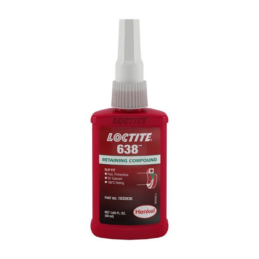 LOCTITE® 638, High Strength, Fast Curing, General Purpose Retaining Compound, 50 ml Bottle