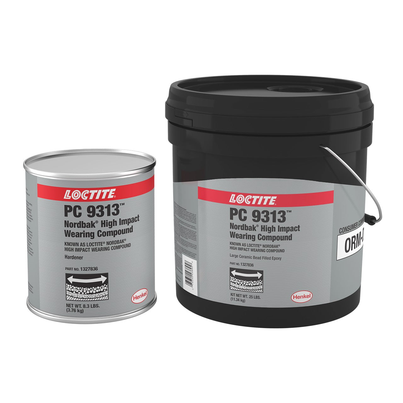 LOCTITE® PC 9313, Nordbak High Impact Wearing Compound, 25 lb Hobbock/Pail 