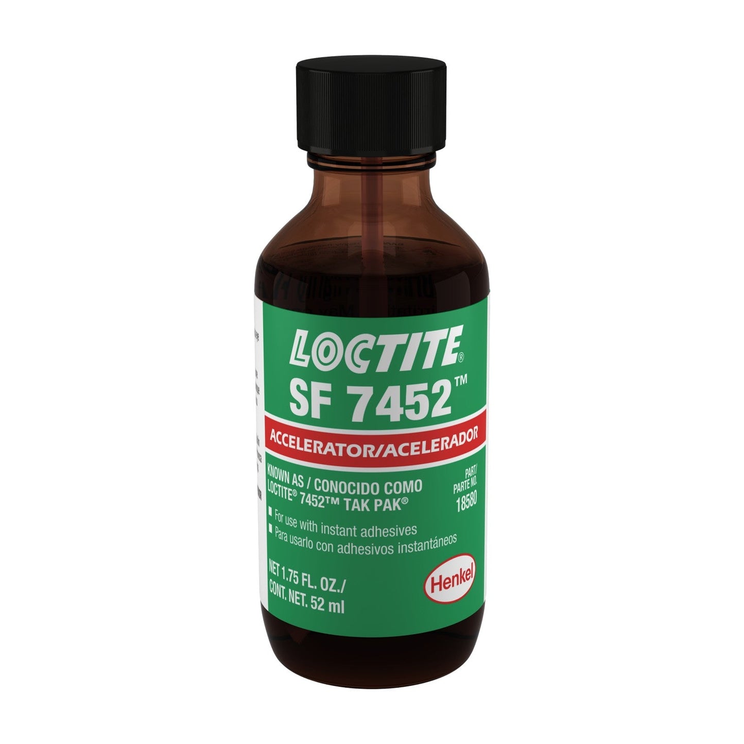 LOCTITE® SF 7452, accélérateur de couleur ambre clair, bouteille de 1,75 fl oz