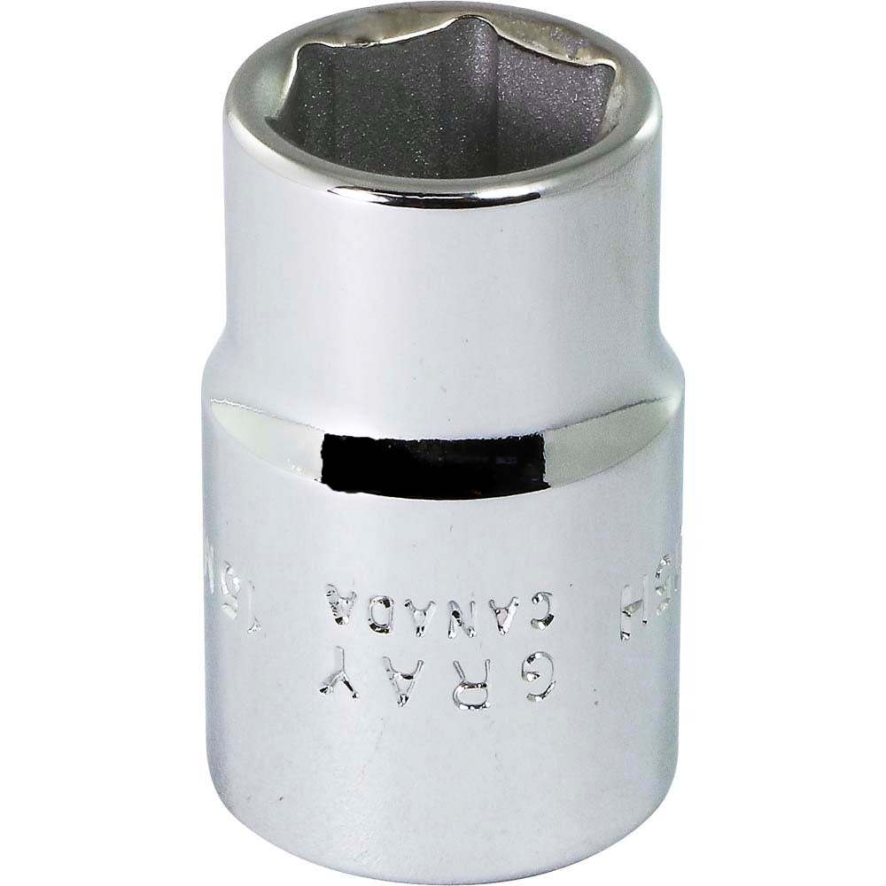 Douille 1/2" - 15 mm hexagonale, 6 pans