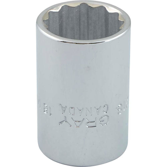 Socket - 1/2" Drive, 18mm Hex, 12-Point