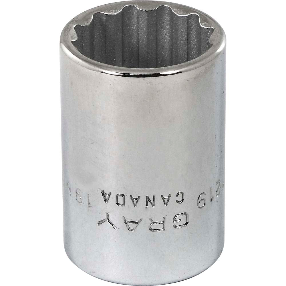 Socket - 1/2" Drive, 19mm Hex, 12-Point