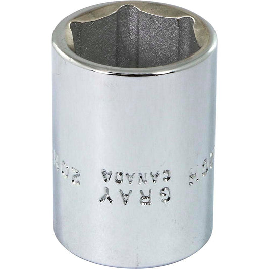 Douille 1/2" - 20 mm hexagonale, 6 pans