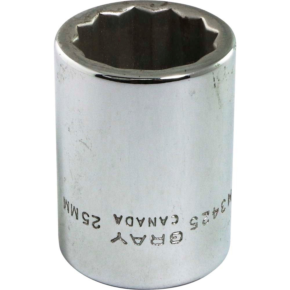 Douille 3/4" - 25 mm hexagonale, 12 pans